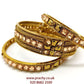 HR507 c - Set of 3 Hand made Reverse stone Kada and bangle, Weddings, Bollywood - Prachy Creations