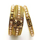HR507 c - Set of 3 Hand made Reverse stone Kada and bangle, Weddings, Bollywood - Prachy Creations