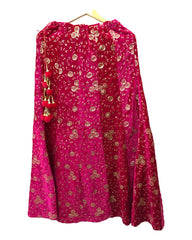 Fuchsia Magenta - Fully Embroidered Velvet Lehnga Skirt only  - Mix N Match - DCB2304 KP 0423
