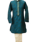 Bollywood / Indian weddings - Boys Turquoise Blue Brocade Gold Kurta set - KCS2215 Rp 0322