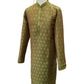Green Handloom Banarasi Mens Kurta Set - Smart Trousers - 24h Dispatch - JAHAN VJ 0223