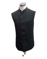 Bottle Green - Rich Suiting Material Indian Mens Waistcoat - Bollywood - DM2302 KJ 1222