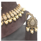 Pearl - Reverse Stone Silver Finish Necklace and Earrings Set - PRI1636KV 1221