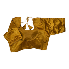 Mustard Gaji Silk Saree blouse - 42
