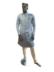 Stunning Sky Blue Sherwani with Churidar Trousers - VAR01 RY0422