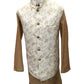 Cream - Banarasi Pure Brocade Mens Waistcoat - Bollywood - KCS2226 KA 0722
