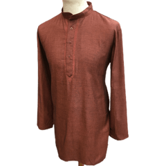 Mens Indian Dhoti Kurta Top in Peanut Pink, Thigh Length, for weddings, Bollywood Party  - Corsa Cp1219 - Prachy Creations