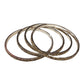 Set of 4 Antique Gold Stone Bangles - Bollywood, Weddings 2Line T 1022
