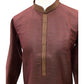 Dark Brown Handloom Mens Kurta Top & Smart Trousers - 24h Dispatch - FLAIR VY 0223
