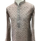 Light Grey / Silver - Rich Designer Mens Indian Kurta Set - SEN2215 JY 1122