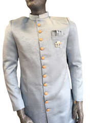 Stunning Sky Blue Sherwani with Churidar Trousers - VAR01 RY0422