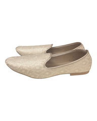 Mens Very Comfortable Gold Brocade Loafer Style Mojri - Indian shoes - Mojari, Khossay -  YD2214 A C