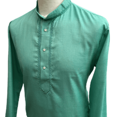 Mens Indian Dhoti Kurta Top in Sea Green, Thigh Length, for weddings, Bollywood Party  - Baleno C1219 - Prachy Creations