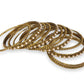 Set of 12 Pearl/ Gold stone Bangles - Bollywood, Weddings, Fancy Dress JAN2012 V0622