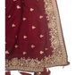 Maroon - Fancy Saree with Blouse Piece - DM2213 VT 0922