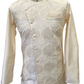 Ivory Gold -  Mens Kurta Set with Rich Brocade Waistcoat  - PALIO JY0322