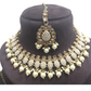 Pearl - Reverse Stone Silver Finish Necklace and Earrings Set - PRI1636KV 1221