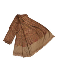Gold - Soft Art Wool Handloom Woven Stole - NTC2205 C 1022