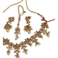 Pearl / Neutral / Gold - Medium Size Necklace Set with Earrings - SLV12KT 0822