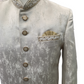 Mens Stunning Self Brocade Cream Gold Sherwani with Trousers -  CS-JP033PY 0322