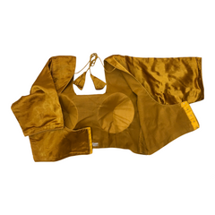 Mustard Gaji Silk Saree blouse - 42