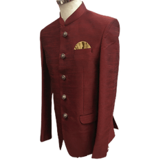Delivery 48 hrs - Maroon Burgandy  Mens BandhGala / Nehru / Prince / Chinese Collar Jacket - Fantastic Fit - YD1930 TP1219 - Prachy Creations