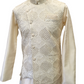 Ivory Gold -  Mens Kurta Set with Rich Brocade Waistcoat  - PALIO JY0322