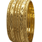 Gold Finish Bangles (Set of 6) - V 0320 SHR2009 - Prachy Creations