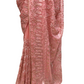 Pink - Thread and Stone Embroidered Saree - AFS2205 CP0122