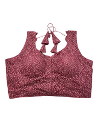 Dark Pink  - Fully Embroidered Saree / Lehnga blouse - With Cups - Margin to loosen - UK Stock - AF2216 KK 0822