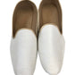 Very comfortable Off White / Cream Raw Silk Loafer Style Mojri - Indian Mens shoes - Mojari, Khossay -  YD2212 A
