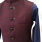 Premium Wine Mens Waistcoat - Self coloured Collar Embroidery - Amazing Fit - DG2201 KP 0422
