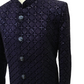 Stunning Navy Blue Lucknowi Sherwani with Churidar Trousers - YD2205 AY0322