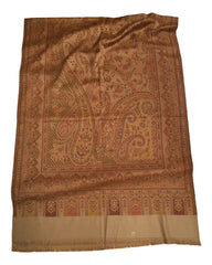 Gold - Soft Art Wool Handloom Woven Stole - NTC2205 C 1022