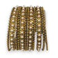 Set of 12 Pearl/ Gold stone Bangles - Bollywood, Weddings, Fancy Dress JAN2012 V0622