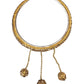 Set of 4 Antique Gold Stone Bangles with Dangle - Bollywood, Weddings D666 J 1022