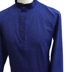 Mens Indian Dhoti Kurta Top in Blue, Thigh Length, for weddings, Bollywood Party  - Alamgir R1219 - Prachy Creations