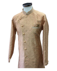 Peach Banarasi Sherwani Style Mens Kurta Set - UK Stock - 24h Dispatch - Mantri VC 0223