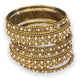 A set of 6 Pearl/ Gold stone Bangles - Bollywood, Weddings, Fancy Dress JAN1861 Vp0519