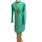 Mens Indian Kurta set in Sea Green, for weddings, Bollywood Party ( with Draw stringed trousers) - Innova VV1219 - Prachy Creations