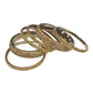 Set of 6 Gold Finish Stone Bangles Set - Bollywood, Weddings 7Line R 1022