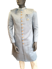 Stunning Sky Blue Sherwani with Churidar Trousers - VAR01 RY0422
