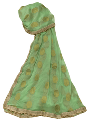Benarasi Handloom Chiffon Dupatta with Beaded Border - Mix N Match - KAM2003 Rp0320 - Prachy Creations