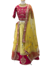 SALE! SALE! Rich Yellow Ready Made Lehnga Set - UK Stock - 24h Dispatch - SSD2203 HY0222