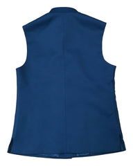 Teal Blue - Rich Suiting Material Indian Mens Waistcoat - Bollywood - DM2301 KJ 1222