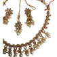 Pearl / Neutral - Medium Size Necklace Set with Earrings - SLV07H 0822