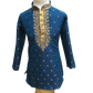 Boys Blue Indian Churidar Set - Handloom Benarasi  -  Bollywood Party Weddings - CKB-VL1914 KT1209 - Prachy Creations