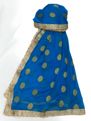 Benarasi Handloom Chiffon Dupatta with Beaded Border - Mix N Match - KAM2003 Rp0320 - Prachy Creations