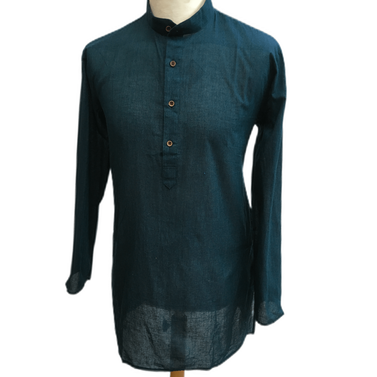 Mens Indian Dhoti Kurta Top in Teal, Thigh Length, for weddings, Bollywood Party  - Alamgir R1219 - Prachy Creations