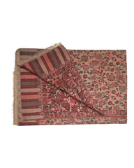 Light Brown - Fine Wool Jamdani Handloom Woven Shawl - NTC2211 VY 1022